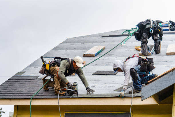 Professional Roof Replacement technician working in Pleasant Hall, PA